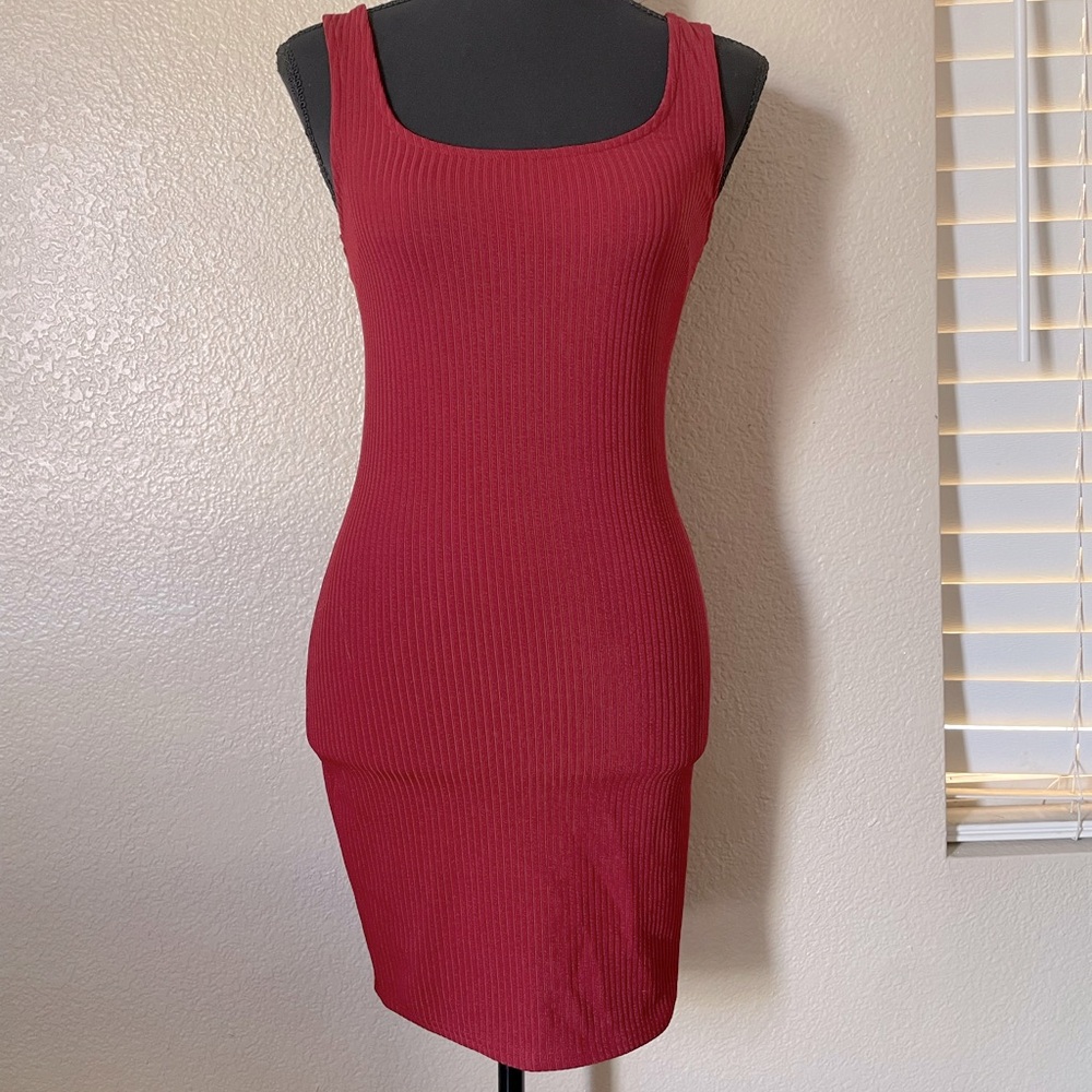 Mini red dress